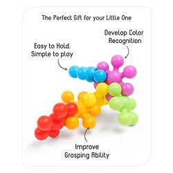Babyhug Star Links 12 Pcs Colorful Toy| Interlocking Learning and Pre-School Educational Blocks| Improves Creativity And Construction Blocks For Kids| Promote Fine Motor Skills and Sensory Development| BIS Certified| 6 Months+