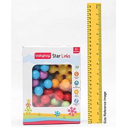 Babyhug Star Links 12 Pcs Colorful Toy| Interlocking Learning and Pre-School Educational Blocks| Improves Creativity And Construction Blocks For Kids| Promote Fine Motor Skills and Sensory Development| BIS Certified| 6 Months+