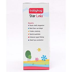 Babyhug Star Links 12 Pcs Colorful Toy| Interlocking Learning and Pre-School Educational Blocks| Improves Creativity And Construction Blocks For Kids| Promote Fine Motor Skills and Sensory Development| BIS Certified| 6 Months+