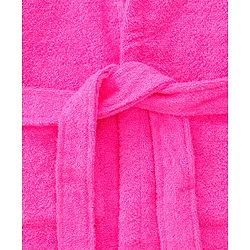 Babyhug Woven Terry Full Sleeves Hooded Bath Robe Owl Design - Pink