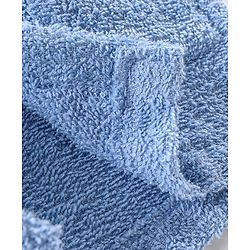 Babyhug Woven Terry Full Sleeves Hooded Bath Robe Elephant Embroidered - Blue