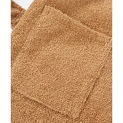 Babyhug Full Sleeves Hooded Bear Bath Robe With 3D Ears - Brown