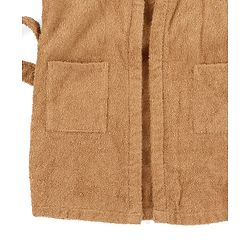 Babyhug Full Sleeves Hooded Bear Bath Robe With 3D Ears - Brown