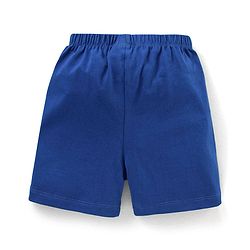 Babyhug Cotton Mid Thigh Length Shorts Striped & Stars Printed Pack of 3 - Grey & Blue
