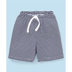 Babyhug Cotton Mid Thigh Length Shorts Striped & Stars Printed Pack of 3 - Grey & Blue