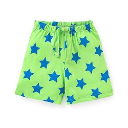 Babyhug Cotton Mid Thigh Length Shorts Stars & Stripes Print Pack of 3- Green & Blue
