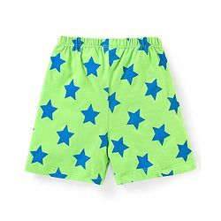 Babyhug Cotton Mid Thigh Length Shorts Stars & Stripes Print Pack of 3- Green & Blue