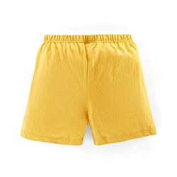 Babyhug Cotton Mid Thigh Length Shorts Number Print Pack of 3 - Yellow Black  &  Blue