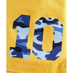 Babyhug Cotton Mid Thigh Length Shorts Number Print Pack of 3 - Yellow Black  &  Blue