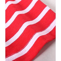 Babyhug Cotton  Mid Thigh Length Shorts Striped Pack of 2 - Red & Grey