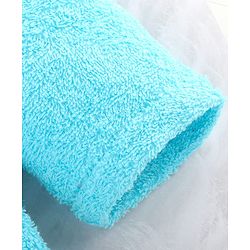 Babyhug  Terry Full Sleeves Hooded Bath Robe Dog  Embroidered - Blue