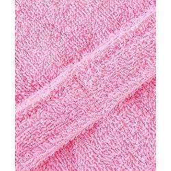 Babyhug Woven Terry Full Sleeves Hooded Bath Robe Princess Patch - Pink