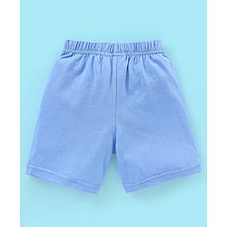 Babyhug Cotton Shorts Striped & Taxi Printed Pack of 3 - Yellow White & Blue