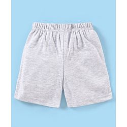 Babyhug Cotton Knit Above Knee Length Lion Printed Shorts - Grey