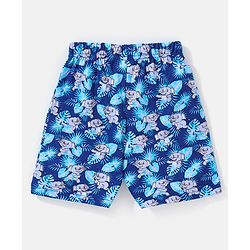 Babyhug Cotton Mid Thigh Length Elephant Print Shorts - Navy Blue