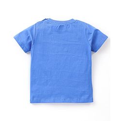 Babyhug Cotton Half Sleeves Night Suit Shark Print - Blue