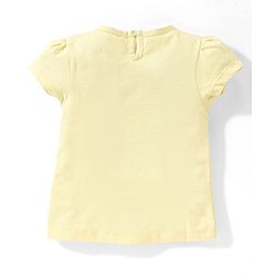 Babyhug Cotton Knit Half Sleeves Night Suit With Ice Cream Print - Yellow & Pink