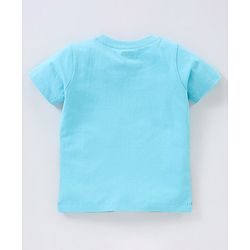 Babyhug Cotton Knit Half Sleeves Dino Printed T-Shirt - Blue