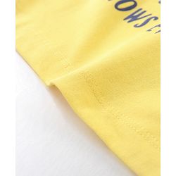 Babyhug Cotton Jersey Half Sleeves T-Shirt Text Printed - Yellow
