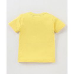 Babyhug Cotton Jersey Half Sleeves T-Shirt Text Printed - Yellow