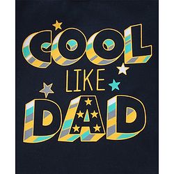 Babyhug Cotton Half Sleeves T-Shirt Text Print - Navy Blue