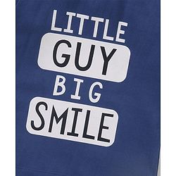Babyhug Cotton Half Sleeves Text Print T-Shirt - Blue