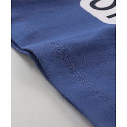 Babyhug Cotton Half Sleeves Text Print T-Shirt - Blue