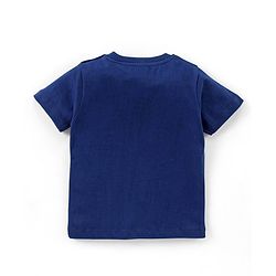 Babyhug Cotton Half Sleeves Text Print T-Shirt - Blue