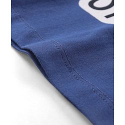 Babyhug Cotton Half Sleeves Text Print T-Shirt - Blue