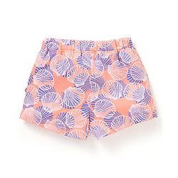 Babyhug Cotton Knit Shorts Shell Print - Peach