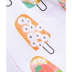 Babyhug Cotton Mid Thigh Length Fuits Printed Shorts - White