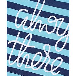 Babyhug Cotton Sleeveless Striped T-Shirt With Text Print- Blue