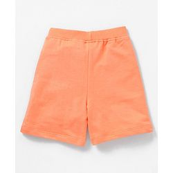 Babyhug Knee Length Cotton Knit Panda Print Shorts - Orange