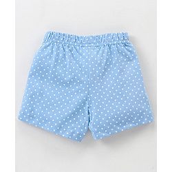 Babyhug Cotton Knit Sleeveless Night Suit Kitty Print - Blue
