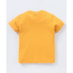 Babyhug Cotton Half Sleeves T-Shirt Aeroplane Print - Yellow
