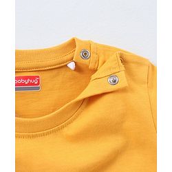 Babyhug Cotton Half Sleeves T-Shirt Aeroplane Print - Yellow