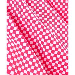 Babyhug 100% Cotton Woven Singlet Sleeves Checks Frock with Bow Applique & Headband - Pink