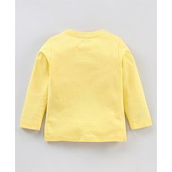 Babyhug Cotton Knit Full Sleeves Night Suit Stripes & Bunny Print - Yellow
