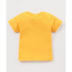Babyhug Cotton Jersey Half Sleeves T-Shirt Text Printed - Yellow