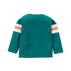 Babyhug Cotton Jersey Knit Full Sleeves T-Shirt with Text Print - Teal