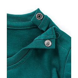 Babyhug Cotton Jersey Knit Full Sleeves T-Shirt with Text Print - Teal