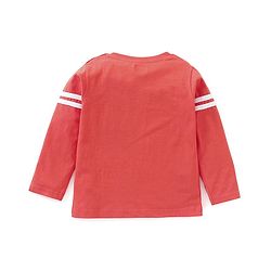 Babyhug Cotton Jersey Knit Full Sleeves T-Shirt with Text Print - Light Red