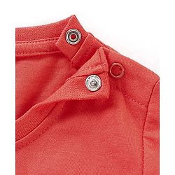 Babyhug Cotton Jersey Knit Full Sleeves T-Shirt with Text Print - Light Red