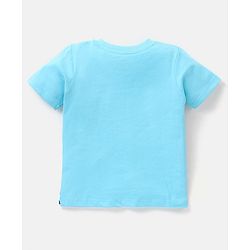 Babyhug Half Sleeves Cotton Striped T-Shirt - Blue White