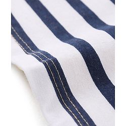 Babyhug Cotton Jersey Knit Half Sleeves Striped T-Shirt - Yellow & White