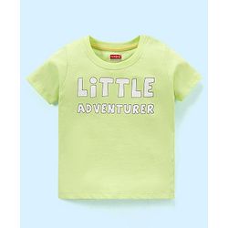 Babyhug Cotton Knit Half Sleeves Striped T-Shirt Lion Print Pack of 3 - Green & Purple