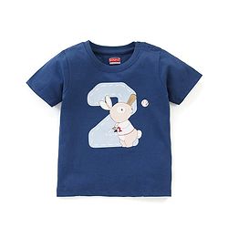 Babyhug Cotton Knit Half Sleeves T-Shirts Stripes & Baseball Print Pack of 3 - Blue White & Yellow