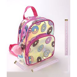 Babyhug Free Size Fashion Backpack Donut Print- Pink