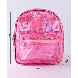 Babyhug Fashion Backpack Butterfly Design-  Dark Pink