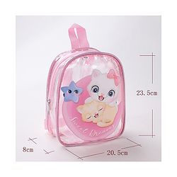 Babyhug Kitty Print Fashion Backpacks - Pink